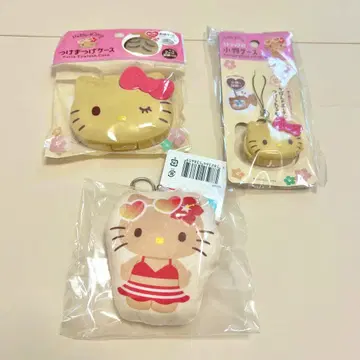 일광화상 키티 속눈썹 케이스 잡화 케이스 쿠션 키링 3종 세트