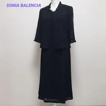 소니아 발렌시아 블랙 포멀 7부 소매 원피스 상복 11호 사이즈