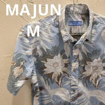 MAJUN 마준 카리유시 의류 알로하 셔츠 꽃무늬 M
