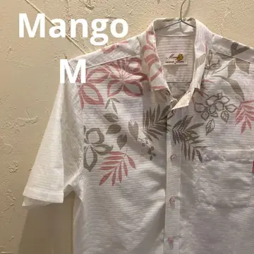 Mango 망고 카리유시 의류 알로하 셔츠 M 사이즈 꽃무늬