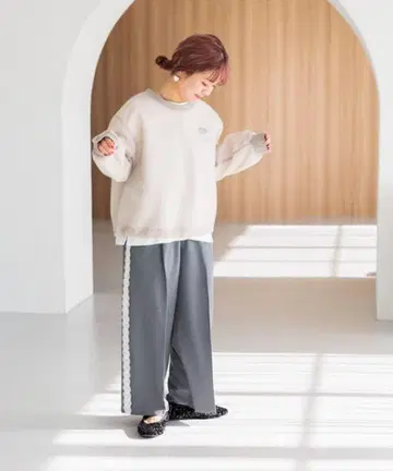 스튜디오 클립 마이크 클립 레이스 라인 팬츠 그레이