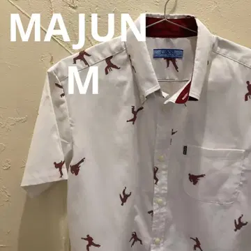 OCEAN BLUE MAJUN 마준 카리유시 의류 가라테 패턴 M 사이즈