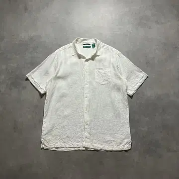 00s 화이트 화이트 린넨 100% 셔츠 박스 노멀 코어 cboy
