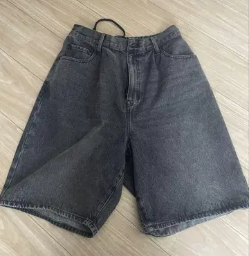 WEGO 하프 데님 블랙 m