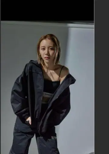에어 로고 풀 지퍼 후드 티 블랙/화이트