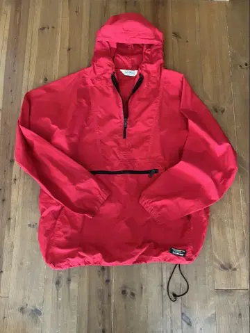 L.L.Bean 빨간색 나일론 자켓 후드 부착