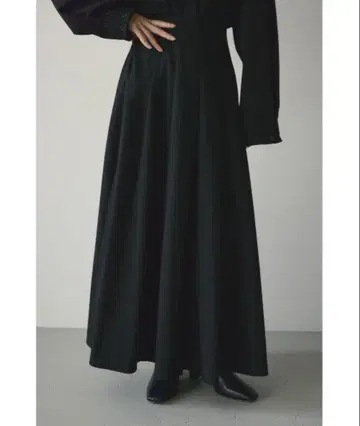 STYLEMIXER 스타미키 볼륨 플레어 스커트 블랙 S