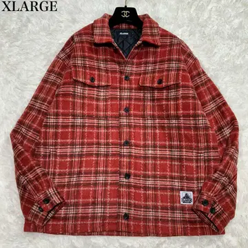 [컨디션 최상] XLARGE 자켓 XL 체크 퀼팅 레트로 올 패턴