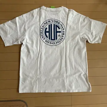 HUF 로고 티셔츠 화이트 XL