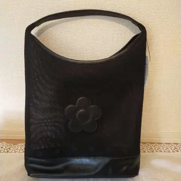 미사용! MARY QUANT 블랙 메쉬 데이지 토트