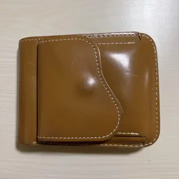 브라운 가죽 접이식 지갑 가죽 지갑 문어 가죽