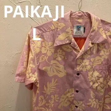PAIKAJI 파이카지 카리유시 의류 알로하 셔츠 L 사이즈 핑크