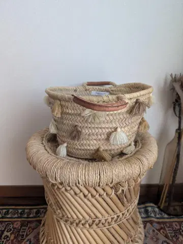 Fatimam Morocco 프린지 바스켓 백