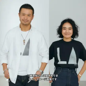 L 화이트 새상품 베르베르진 후지와라 유 THISMAN 90s