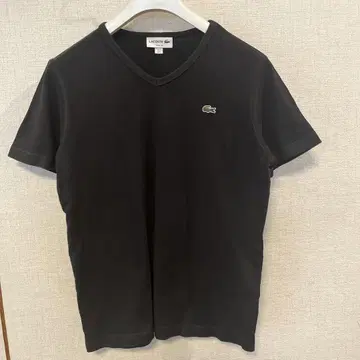라코스테 블랙 티셔츠 US S