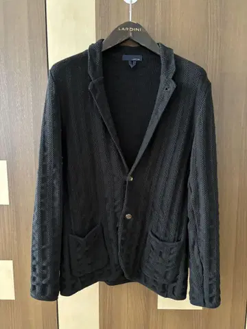 라르디니 LARDINI 싱글 니트 자켓 블랙