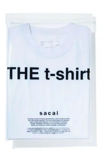 0 SACAI THE T-SHIRT 팩 T 아오야마 한정판 White