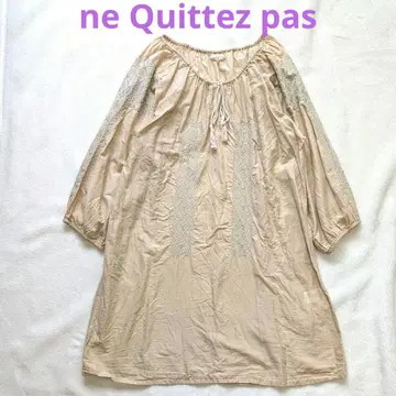 ne Quittez pas 누키테파 자수 원피스 인도 면