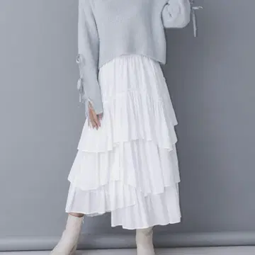JILL by JILL STUART 불규칙한 밑단 티어드 스커트