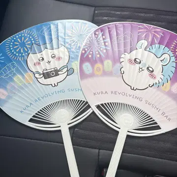 쿠라스시 치이카와 (먼작귀) 부채 하치와레 모몽가