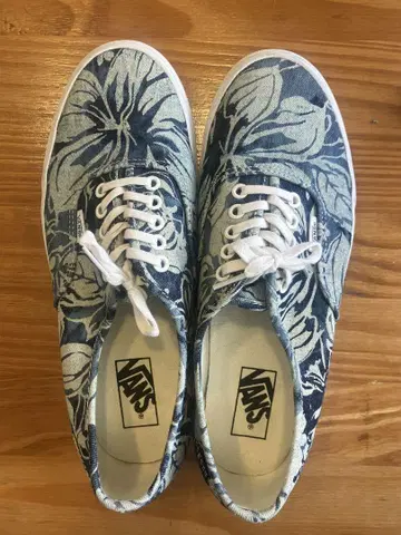 VANS 오센틱 28cm 꽃무늬 데님풍