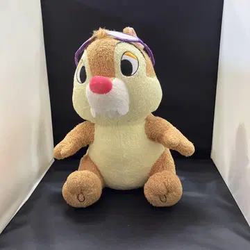 칩 봉제 인형 보라색 고글 포함 약 30cm