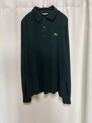 프렌치 라코스테 긴팔 피케 셔츠 그린 마블링