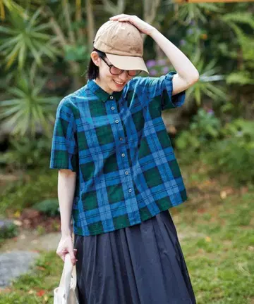 써니클라우드 반팔 체크 셔츠 3L 사이즈 빅 사이즈