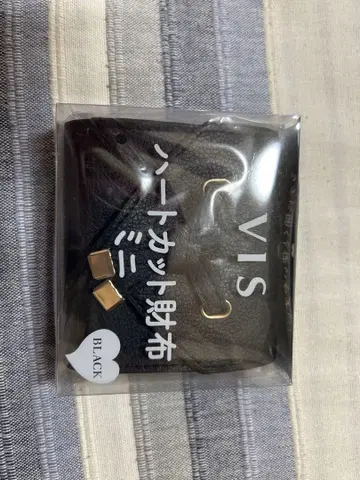 VIS 하트 컷 지갑 미니 블랙