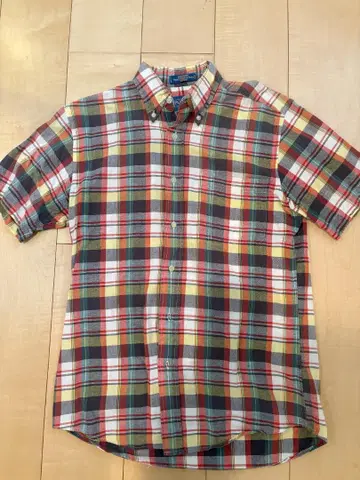pendleton 반팔 셔츠 S 마드라스 체크 버튼 다운 펜들턴