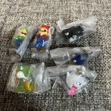 슈퍼 마리오 메지루시 액세서리 6종 세트 가챠가챠 마리오 테레사