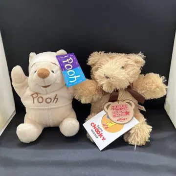 푸우와 Chooky 봉제 인형 세트
