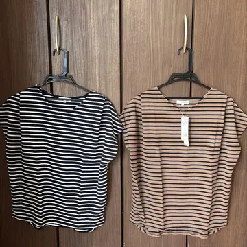 릴랙스 비진 프렌치 반팔 티셔츠 2장 세트