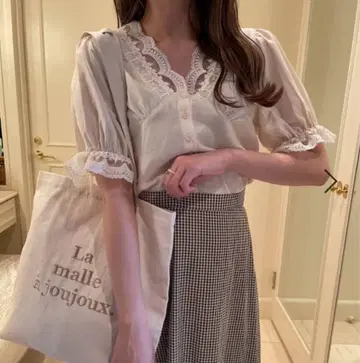 Heather 아이네네 텐셀 리본 블라우스 아이보리 프리 사이즈