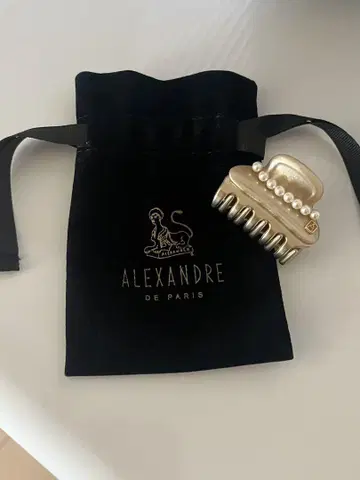 ALEXANDRE DE PARIS 펄 장식 헤어 클립 S 사이즈