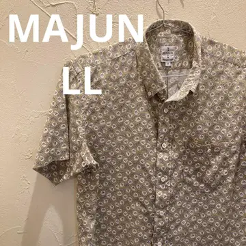 MAJUN 마준 카리유시 의류 꽃무늬 반팔 셔츠 사이즈 LL 오키나와산