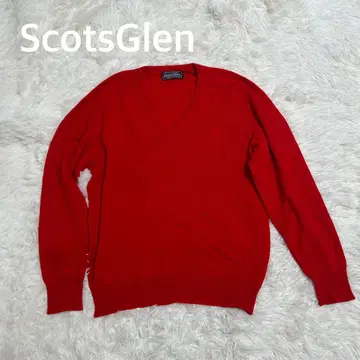 ScotsGlen 퓨어 캐시미어 V넥 긴팔 니트 스코틀랜드제