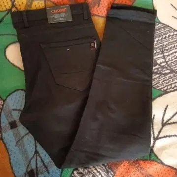 남성용 블랙 데님 팬츠 초빅 사이즈 3L