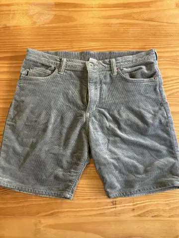 론 헤르만 사이즈 S 그레이 코듀로이 숏 팬츠