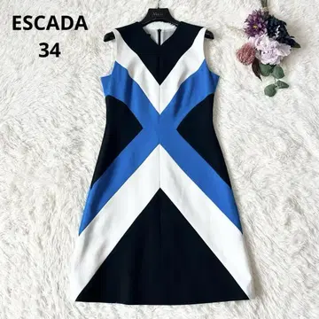 ESCADA 에스카다 슬리브리스 원피스 멀티 컬러 A 라인
