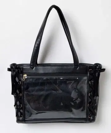 WEGO 이타백 레이스업 새틴 블랙 S 사이즈