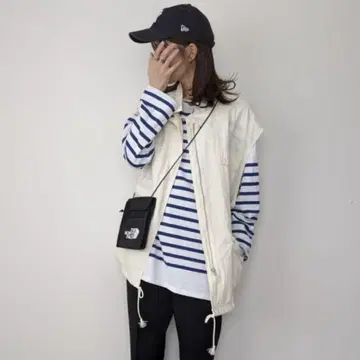 새상품급 더블 클로젯 밀리터리 베스트 아이보리 화이트