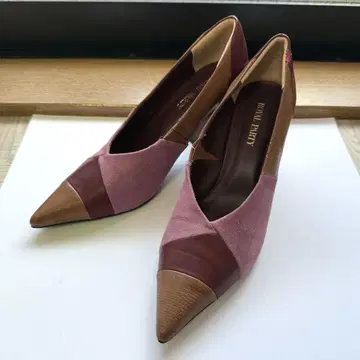로얄 파티 펌프스 핑크 보르도 브라운