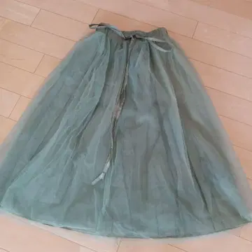 파티용 튤 롱 스커트