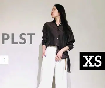 PLST 시어 셔츠 XS 다크 브라운 긴팔