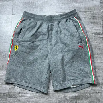 빅 사이즈 PUMA 페라리 맨투맨 하프 팬츠 그레이 XXL