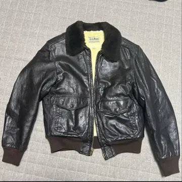 L.L.Bean 80s 다크 브라운 가죽 자켓