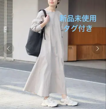 새상품 IENA 이에나 암 개더 원피스 38 그레이 원피스
