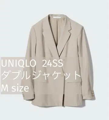 유니클로 24SS 더블 자켓 베이지 M 465473