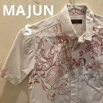 MAJUN 마준 카리유시 의류 반팔 셔츠 S 꽃무늬